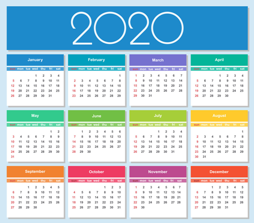 Jaarkalender 2020 Jaarkalender 2020