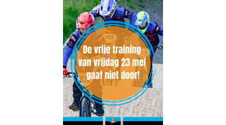 De vrije training gaat NIET door