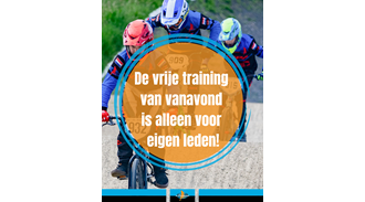 Vrije training vanavond alleen voor eigen leden